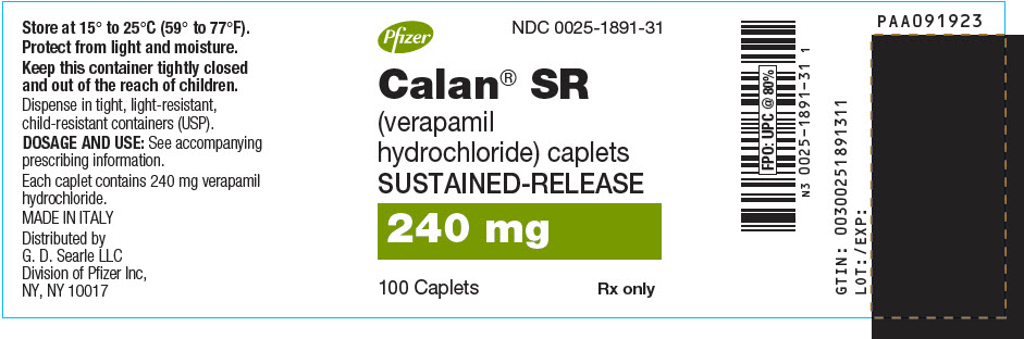 PRINCIPAL DISPLAY PANEL - 240 mg Caplet Bottle Label