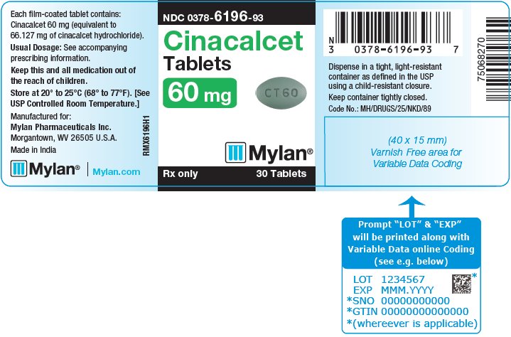 Cinacalcet Tablets 60 mg Bottle Label