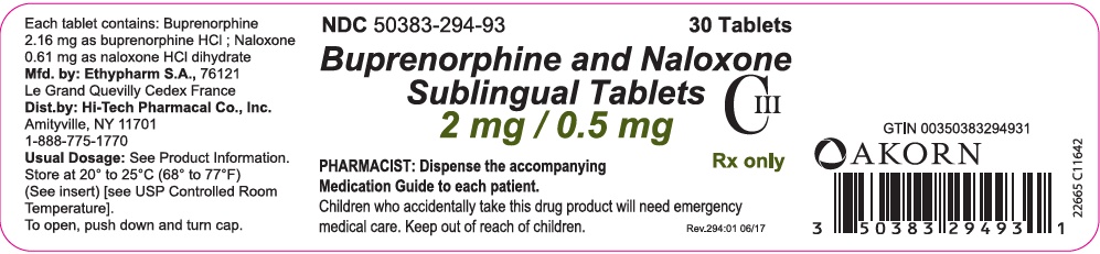 2 mg/0.5 mg 30-count Bottle Label